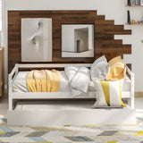 Daybed with Trundle Frame Set, Twin Size, Gray
