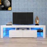 Entertainment TV Stand, Large TV Stand TV Base Stand with LED Light TV Cabinet.