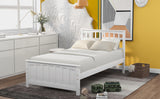 Wood Platform Bed Twin size Platform Bed, Gray