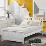 Wood Platform Bed Twin size Platform Bed, Gray