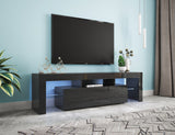 Entertainment TV Stand, Large TV Stand TV Base Stand with LED Light TV Cabinet.