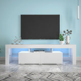 Entertainment TV Stand, Large TV Stand TV Base Stand with LED Light TV Cabinet.