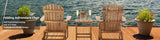 Wood Lounge Patio Chair for Garden Outdoor Wooden Folding Adirondack Chair Set of 2 Solid Wood Lounge Patio Chair for Garden, Lawn, Backyard,