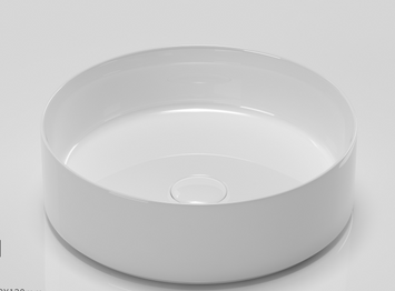 Ceramic Round Above Counter White Bathroom Sink Art Basin(BAB400MOWH)