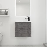 Bathroom Vanity with Sink 22 Inch for Small Bathroom,Floating Bathroom Vanity with Soft Close Door,Small Bathroom Vanity with Sink, 22x13 (KD-Packing)