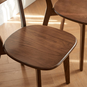 (Set of 2 pcs) Dining chair wooden FAS grade oak natural wood made in North America 100% dirt-free wood chair solid chair table chair wooden living room chair simple and natural 46.5 * 54 * 80cm