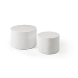 Nesting Table Set of 2, MDF Coffee Table set for Living Room/Leisure Area,Black(Same Sku:W876P252128)