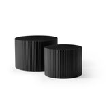 Nesting Table Set of 2, MDF Coffee Table set for Living Room/Leisure Area,Black(Same Sku:W876P252128)