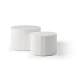 Nesting Table Set of 2, MDF Coffee Table set for Living Room/Leisure Area,Black(Same Sku:W876P252128)