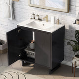 30" Bathroom vanity Set with Sink, Combo Cabinet, Bathroom Storage Cabinet, Solid Wood Frame(The Same with SV000008AAE-1)