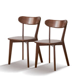(Set of 2 pcs) Dining chair wooden FAS grade oak natural wood made in North America 100% dirt-free wood chair solid chair table chair wooden living room chair simple and natural 46.5 * 54 * 80cm