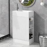 18.6" Bathroom Vanity with Sink, Bathroom Vanity Cabinet with Two-tier Shelf, Left or Right Orientation, Grey  (Old Sku:WF308491AAE)