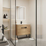 24 Inch Bathroom Vanity With Sink, Freestanding Bathroom Vanity or Floating is Optional Conversion24*18-00324IMO-1(KD-Packing)