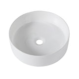 Ceramic Round Above Counter White Bathroom Sink Art Basin(BAB400MOWH)