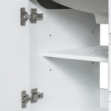 36" Bathroom Vanity with Sink, One Cabinet and Three Drawers, Solid Wood and MDF Board, White (Old Sku:SY999505AAK-6)