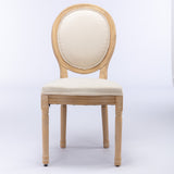 French Style Solid Wood Frame Antique Painting,Hand-pulled buckle decoration PU artificial leather Dining Chair with Nailhead Trim ,Wood Legs,Set of 2,White Pine Green,SW1839WP