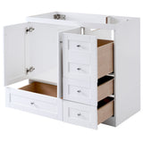 [Cabinet Only] 36" White Bathroom Vanity(Sink not included)