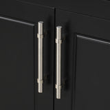 36" Bathroom Vanity with Sink, Multi-functional Bathroom Cabinet with Doors and Drawers, MDF Frame and MDF Board, Black