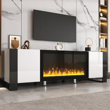 ON-TREND Modern TV Stand with 34.2