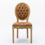 French Style Solid Wood Frame Antique Painting,Hand-pulled buckle decoration PU artificial leather Dining Chair with Nailhead Trim ,Wood Legs,Set of 2,White Pine Green,SW1839WP