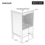 20" Bathroom Vanity with Sink, Bathroom Cabinet with A Door, Door Shelf Storage and Adiustable Foot Pads, A Drawer, Black