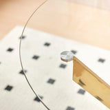 Golden Dining Table with cross metal leg and glass,Modern Space Saving Kitchen Table for Living Room