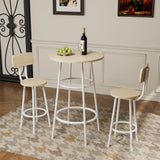 Bar table, equipped with 2 bar stools , with backrest and partition
