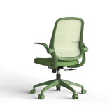 Ergonomic Color Office Chair 500lb (About 226.8kg), Home Office, Mesh Back, Integrated Molded Foam, Comfortable Sitting, Flipping Armrest, Fireproof, Rotating, Lifting Multifunctional Chair (Green)