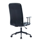 Antique black PU leather color office chair 2SETS, with armrest, high backrest,360 degree swivel , up and down adjustable gaslift,black powder coated frame,five star base, black wheels