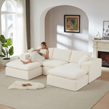 Modern Chenille cloud sofa, freely combinable, comfortable to sit on, suitable for modern living room furniture in homes, apartments, and offices