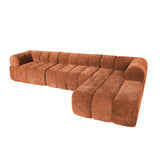 122" Modern L-Shaped Sectional Sofa with High-Density Fully Compressed Sponge and Chaise Lounge, 2-Piece Set, Fully Assembled Right Hand Facing, Perfect for Living Room, Lounge