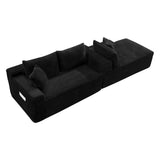 94.5" Cloud Modular Sectional Sofa Couch with L-Shape Chaise,Modern Minimalist Upholstered Couches for Living Room Bedroom,Deep Seat Corner Couch,No Assembly Required