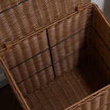 Joseph Rectangular Woven Resin Wicker Laundry Hamper - 17.3" x 13.8" x 23.6" - Espresso Brown