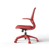Ergonomic Color Office Chair 500lb (About 226.8kg), Home Office, Mesh Back, Integrated Molded Foam, Comfortable Sitting, Flipping Armrest, Fireproof, Rotating, Lifting Multifunctional Chair (Red)