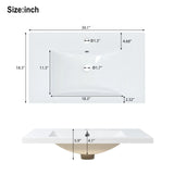 30" Bathroom vanity Set with Sink, Combo Cabinet, Bathroom Storage Cabinet, Solid Wood Frame(The Same with SV000008AAE-1)