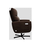 Power Swivel Recliner Chair, Electric Reclining with USB & Type-C Charging, 360° Swivel Velvet Upholstered Accent Chair, for Home Office & Living Room, Easy Assembly,Coffee