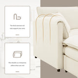 [VIDEO]103" Chenille Modular Sectional Sofa with Deep and Wide Seat,L Shaped Cloud Couch Set with Double Cushions,4 Seat Sofa with Movable Ottoman,Oversized Indoor Furniture for Living Room&Apartment