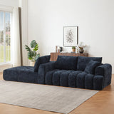 Chenille L-Shape Luxury Sectional Oversized Sofa,Mnimalist Design,Comfy Sleeper Couch for Living Room,Apartment&Reception Spaces,No Assembly Required