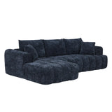 Chenille L-Shape Luxury Sectional Oversized Sofa,Mnimalist Design,Comfy Sleeper Couch for Living Room,Apartment&Reception Spaces,No Assembly Required