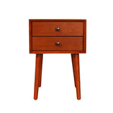 Nightstand with 2-Drawers, Small Side End Table with Storage, Seadrifte