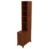 End Table with 3 Drawers, Corner Table with 4 Open Shelves, Tall Side Table for Bedroom and Corner, Expect Arrival Date (2025/5/27)
