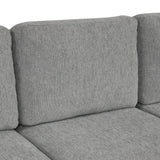 84.7" Sectional Sofa Convertible Pull-out Sofa Bed L-shaped Sofa U-shaped Sofa with a Movable Storage Ottoman for Living Room, Gray