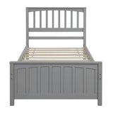 Wood Platform Bed Twin size Platform Bed, Gray