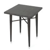 32" SQUARE WICKER BAR TABLE