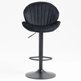 Bar Stools Set of 2 - Adjustable Barstools with Back and Footrest, Counter Height Bar Chairs for Kitchen, Pub -black