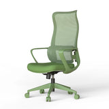 Ergonomic Colorful Office Chair 500lb (About 226.8kg) Home Office Mesh Breathable High Back, With Adjustable Lumbar Support Computer Chair, Integrated Molded Foam Seat Cushion, Fireproof (Green)