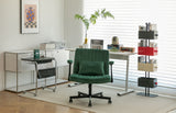 Modern Linen Blue Criss Cross Armrest Office Chair - Product Details