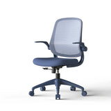 Ergonomic Color Office Chair 500lb (About 226.8kg), Home Office, Mesh Back, Integrated Molded Foam, Comfortable Sitting, Flipping Armrest, Fireproof, Rotating, Lifting Multifunctional Chair (Blue)