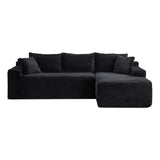 94.5" Cloud Modular Sectional Sofa Couch with L-Shape Chaise,Modern Minimalist Upholstered Couches for Living Room Bedroom,Deep Seat Corner Couch,No Assembly Required