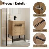 24 Inch Bathroom Vanity With Sink, Freestanding Bathroom Vanity or Floating is Optional Conversion24*18-00324IMO-1(KD-Packing)